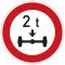 Foto Zákaz vjezdu vozidel, jejichž okamžitá hmotnost připadající na nápravu přesahuje vyznačenou mez